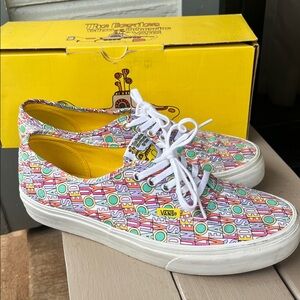 Vans Multi-Color Beatles Yellow Submarine Pattern Authentic Sneakers